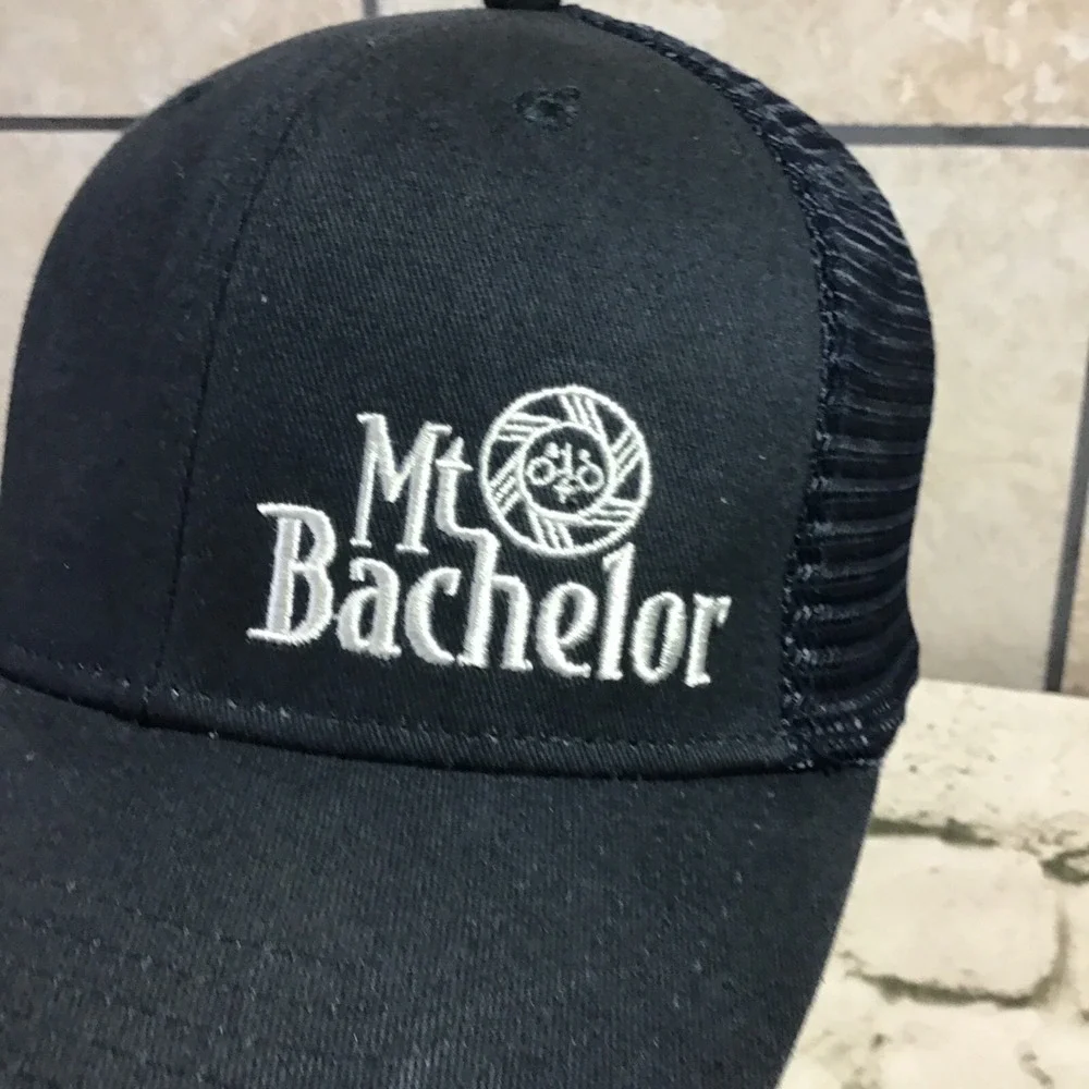 Mt Bachelor Hat Mens‎ Snapback Trucker Style Ball Cap STAFF Mesh Back Adjustable